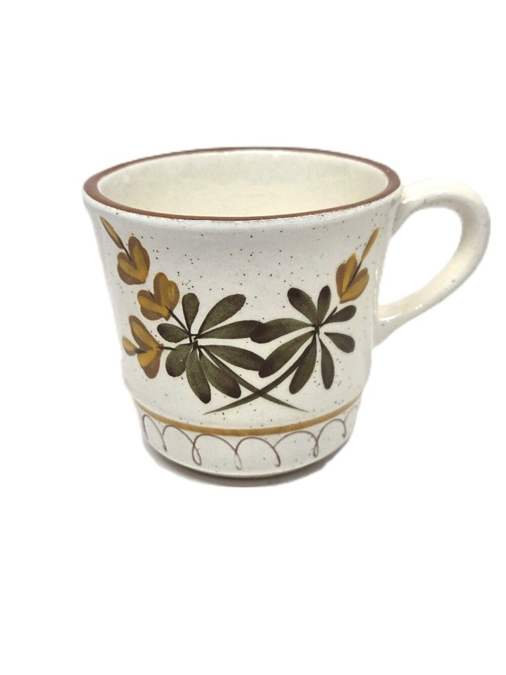 Vintage 1960s - 1970s Stangl Golden Blossom Mug Coffee Cup Hand Painted